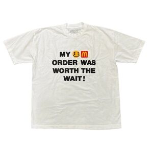 Cactus Plant Flea Market McDonalds Worth the Wait T-Shirt - Sealed - XL